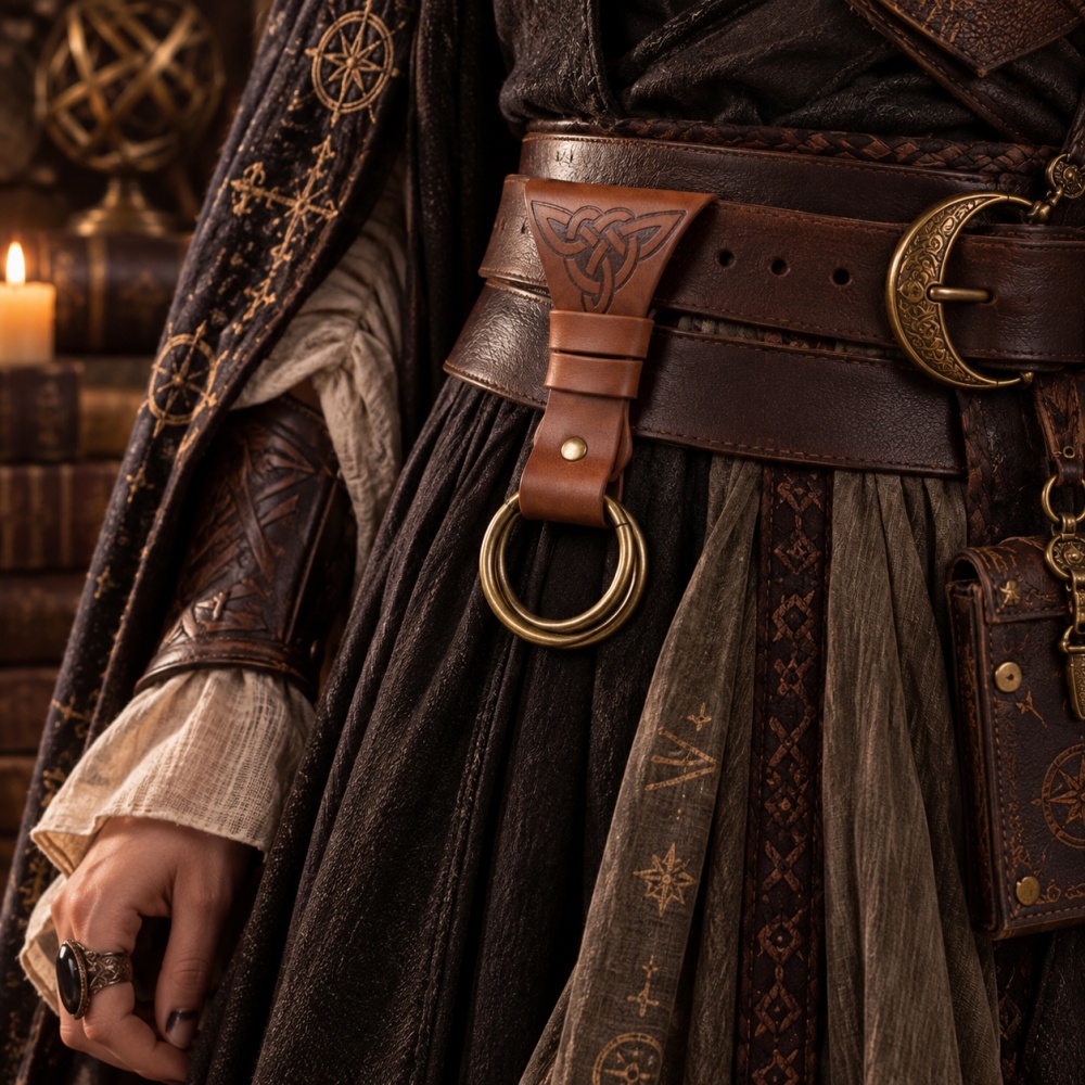 Saia medieval de couro PU, cin - Skirts avaliação e preço