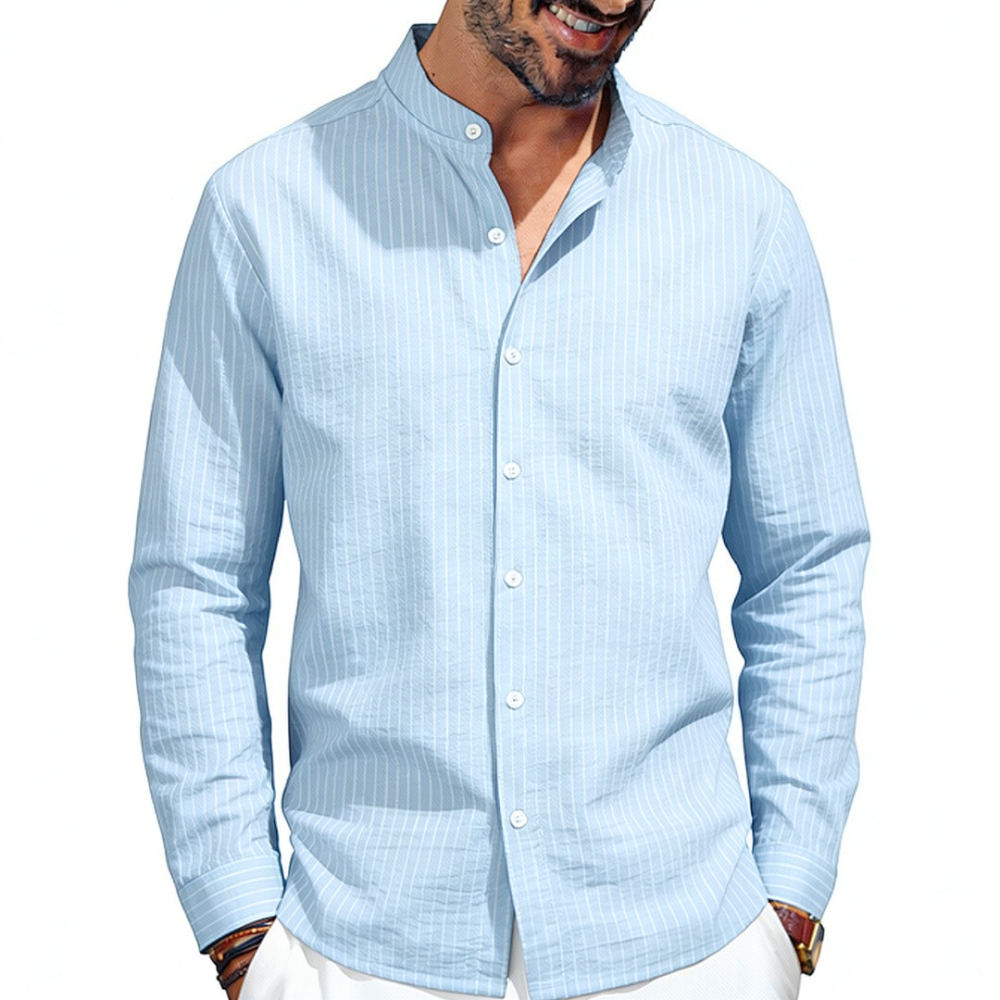 Camisa de linho para homem, co - Casual Loose Linen Shirt Dress avaliação e preço