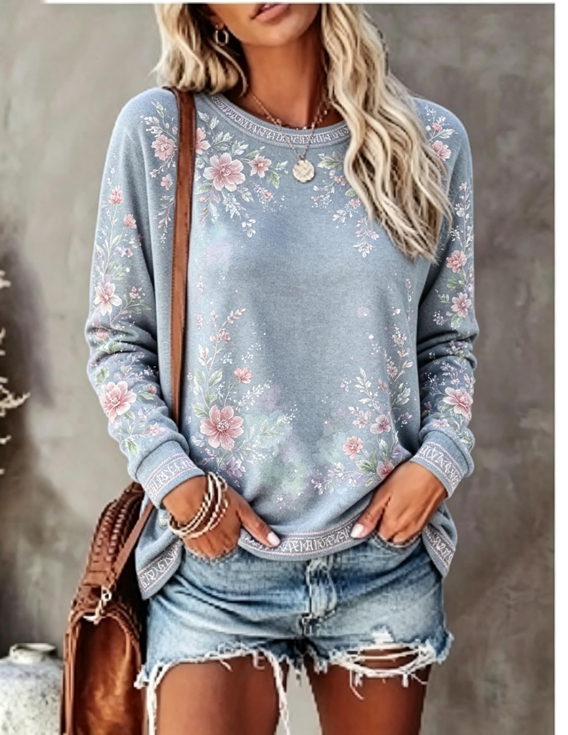 Camiseta feminina de manga com - Blouses avaliação e preço