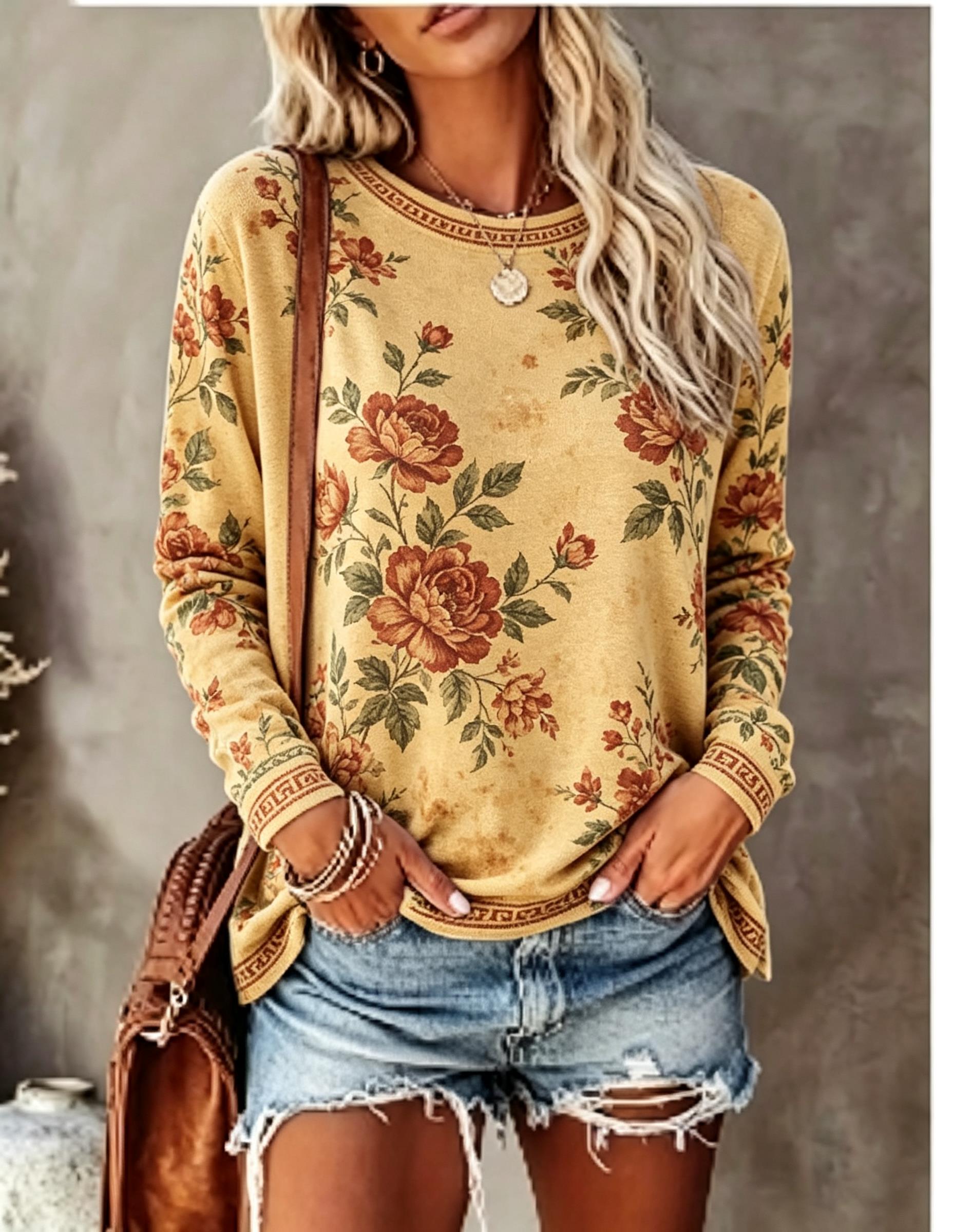 Camiseta feminina de manga com - Blouses avaliação e preço