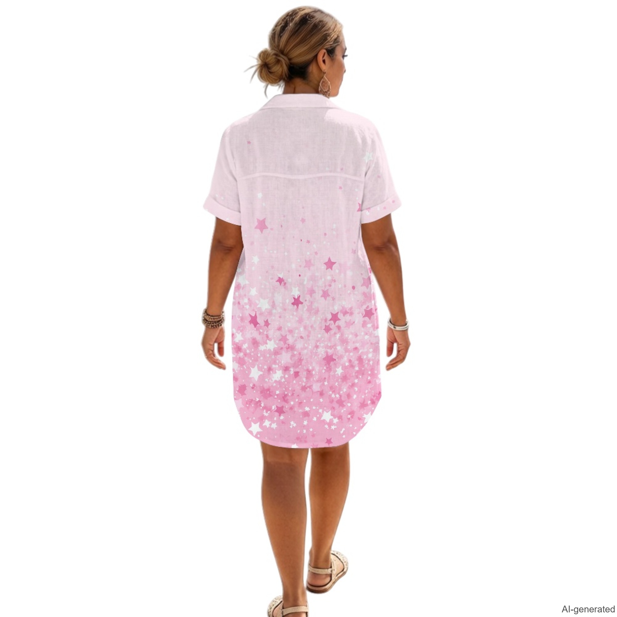 XIXIRIMIDO Vestido Camisa Femi - Casual Loose Linen Shirt Dress avaliação e preço